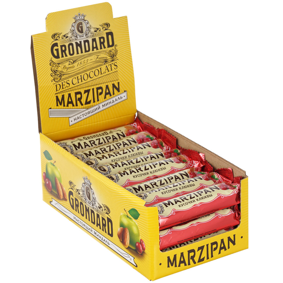  TM Grondard     (8415) Батончики глазированные Марципановые Клюква, (24шт по 50г)    в Гудермесе