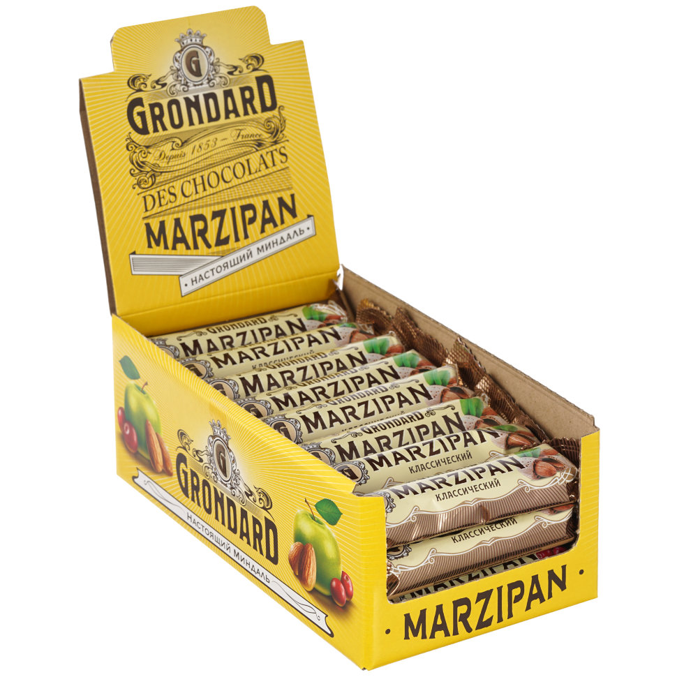  TM Grondard     (9389) Батончики глазированные Марципановые Классика, (24шт по 50г)      в Гудермесе