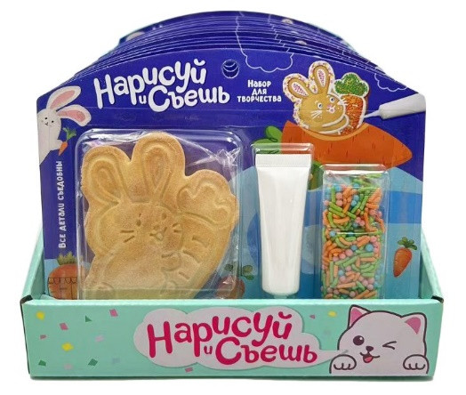 №3 Набор для творчества Нарисуй и съешь "Зайка" (блок 12шт 59г) в Гудермесе