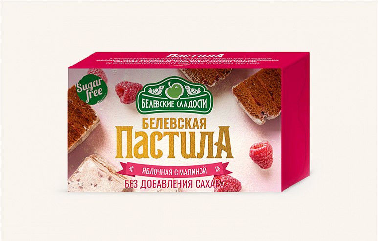  Пастила  200г диетическая с МАЛИНОЙ, НОВЫЙ ФОРМАТ (4*50г)   в Гудермесе