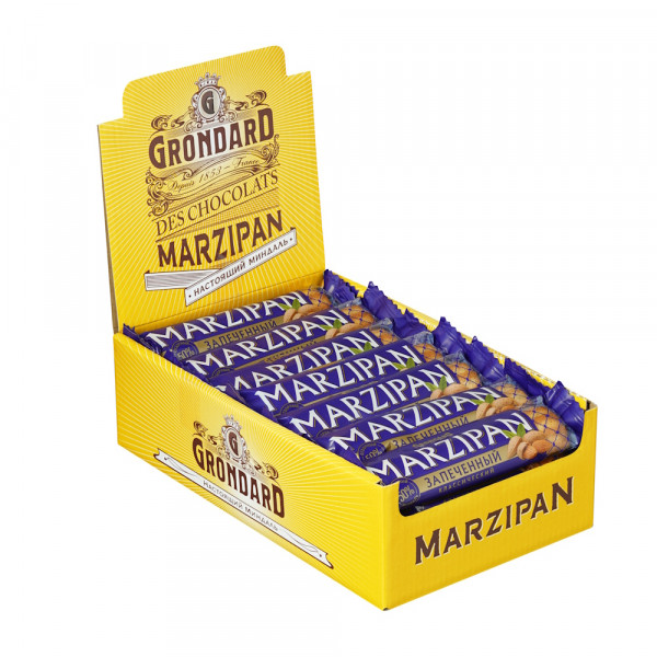 №1 TM Grondard   (11161) Батончики НЕглазированные Марципановые Запечённые, (28шт по 40г)    в Гудермесе