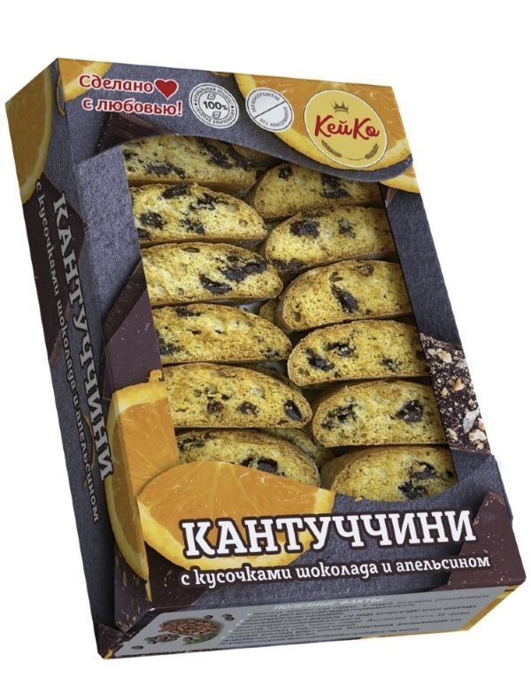 №3 Кей Ко Кантуччини с кусочками шоколада и апельсином, 200г   в Гудермесе