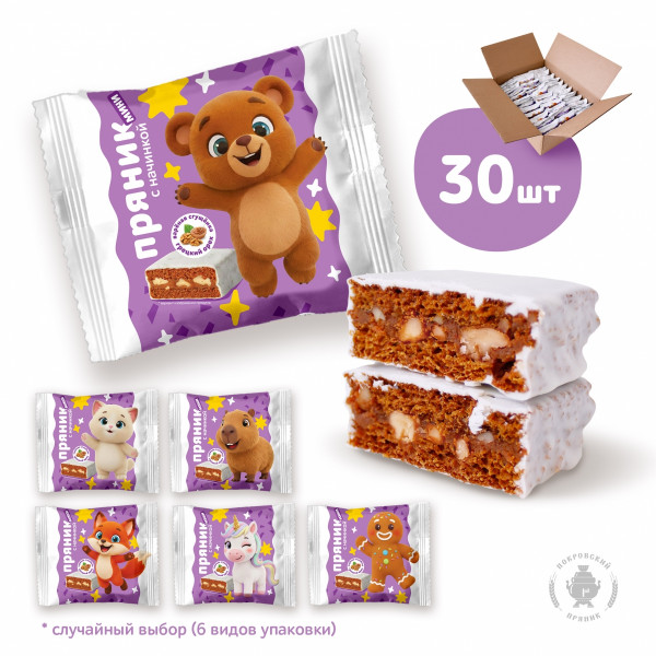 №2 Пряник МИНИ  коробка (30шт по 60г) в Гудермесе
