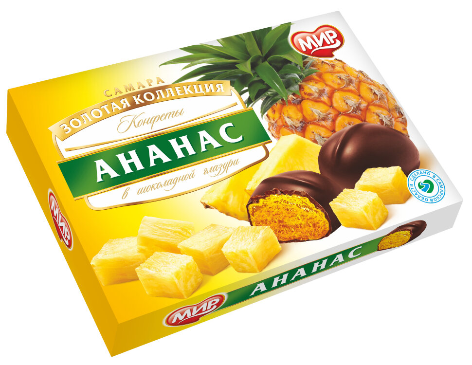 КФ МИР Ананас в шоколадной глазури 160г в Гудермесе
