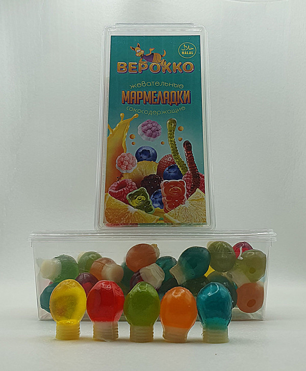 №2 Жевательный мармелад Лампочки, 250г      в Гудермесе